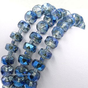 80pcs Magic Blue 5x8mm angular crystal beads