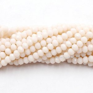 4x6mm Opaque lt.peach Chinese Crystal Rondelle Beads about 95 beads