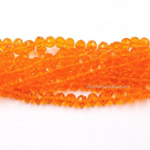70 pieces 8x10mm Crystal Rondelle Bead,orange