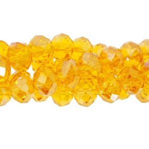 70 pieces 8x10mm Chinese Crystal Rondelle Strand, Sun