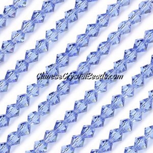 Chinese Crystal Bicone bead strand, 6mm, Lt.sapphire, about 50 beads