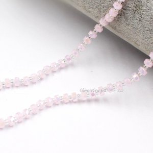 95Pcs 4x6mm angular crystal beads pink jade AB