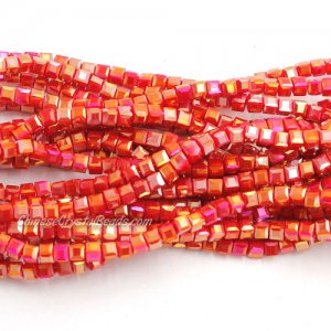 180pcs 2mm Cube Crystal Beads, opaque color 51