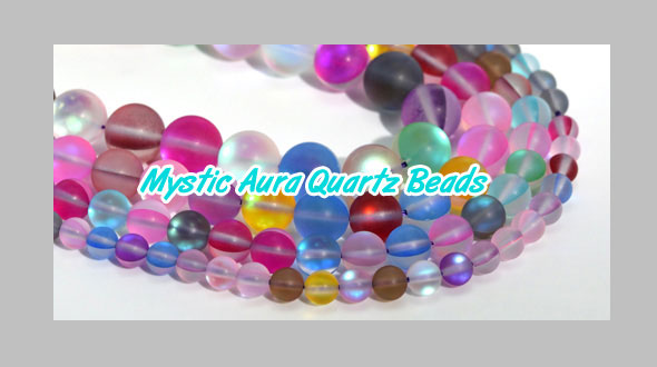 Mystic Aura Quartz Crystal Beads