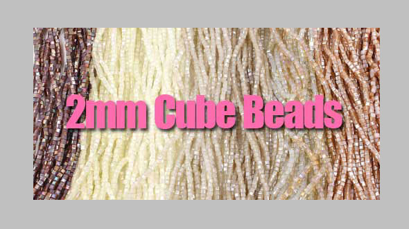 2mm mini cube crystal beads