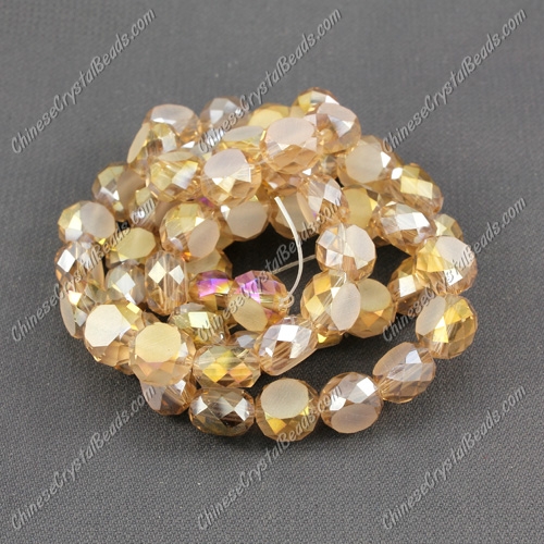 8mm Bread crystal beads long strand, G. champange AB, 70pcs per strand - Click Image to Close